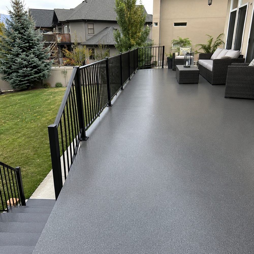 Plancher époxy Balcon extérieur à Deux-Montagnes